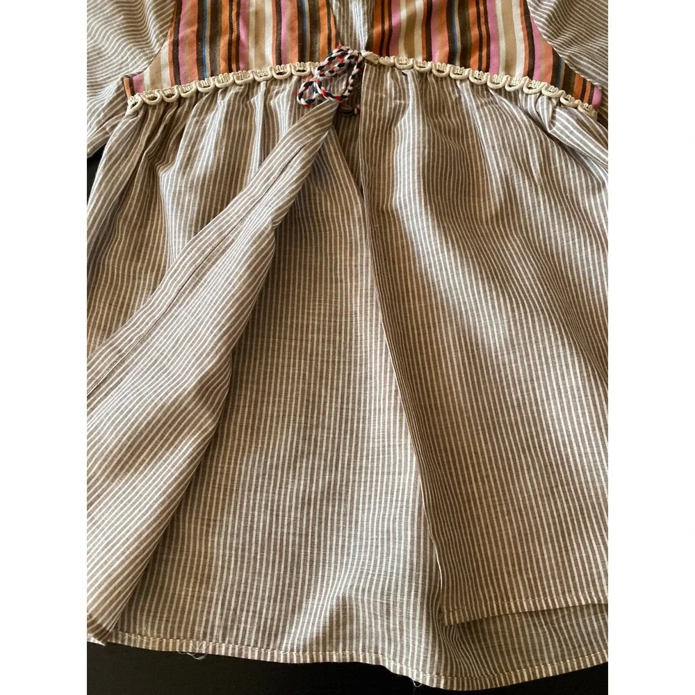 Hayden Girls Brown Striped‎ Front Tie Swim Cover Up Size 11-12